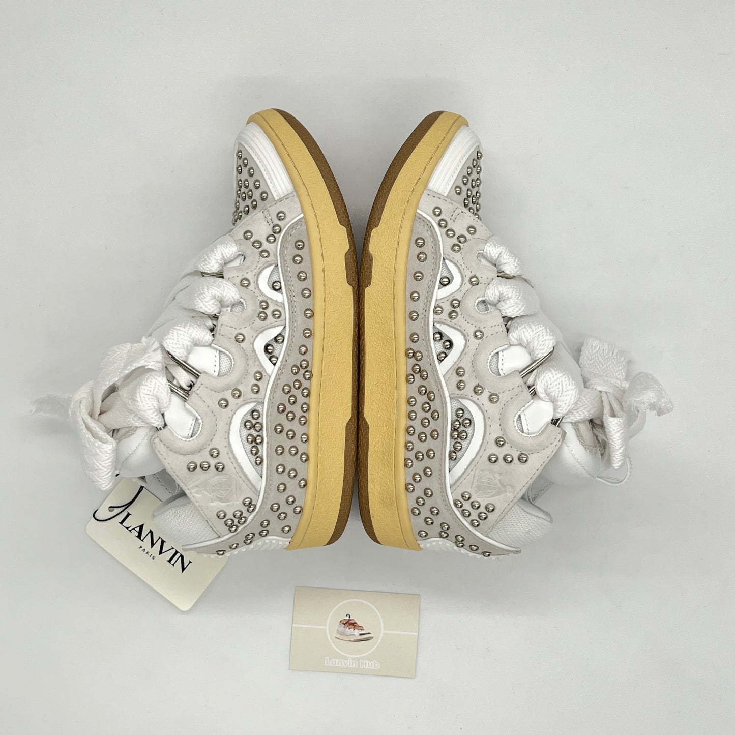 Lanvin Curb White Studs