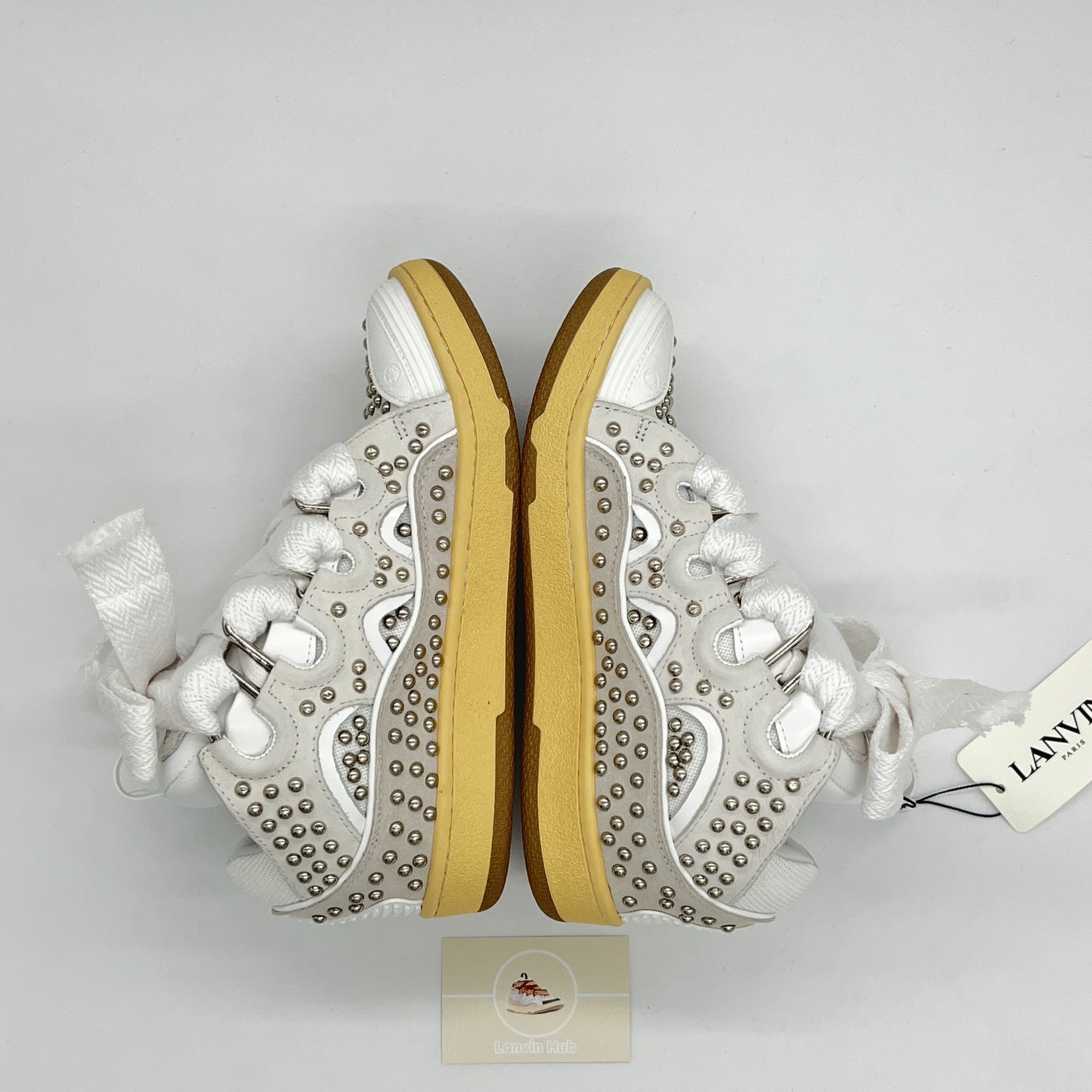 Lanvin Curb White Studs