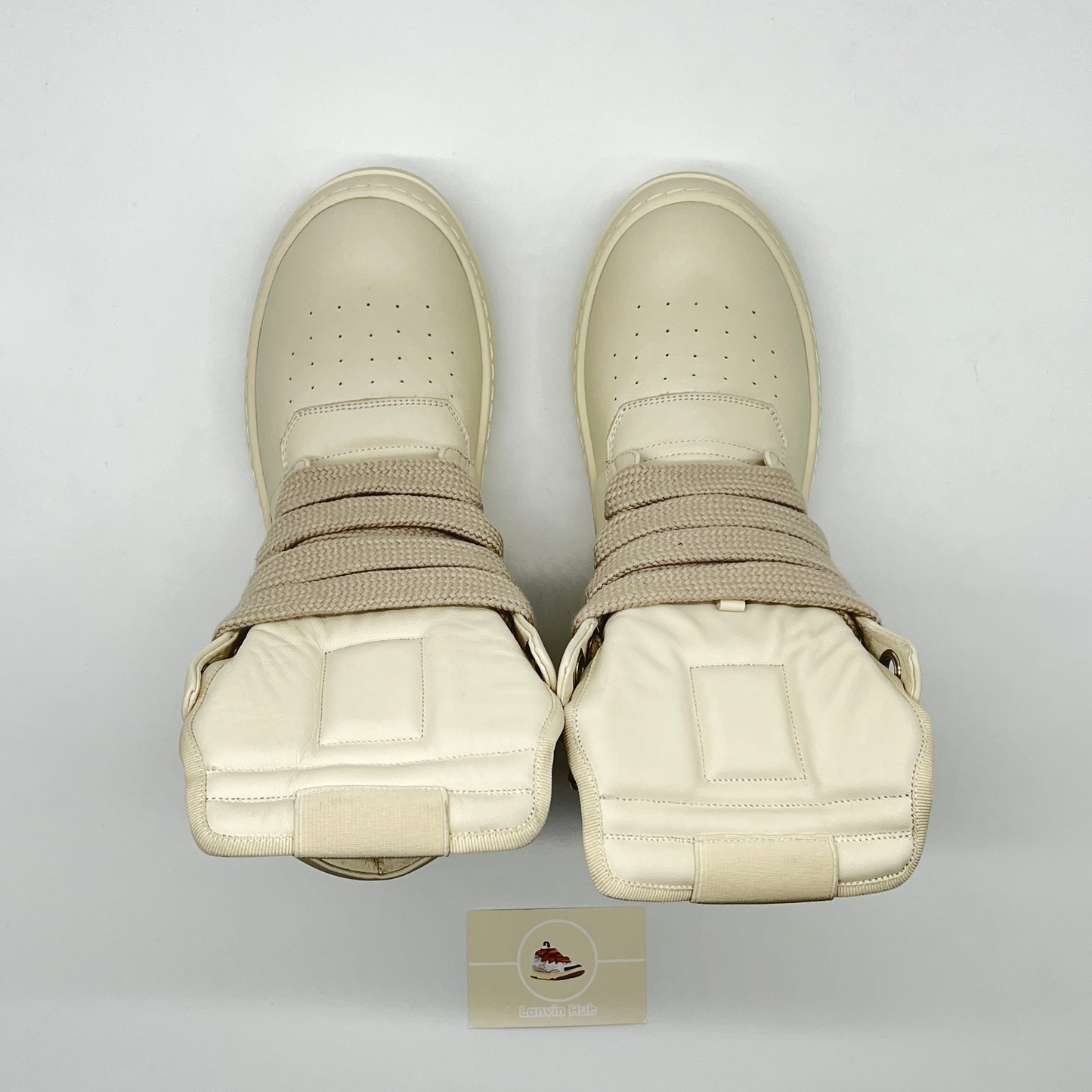 Rick Owens Geobaskets White Jumbo Lace