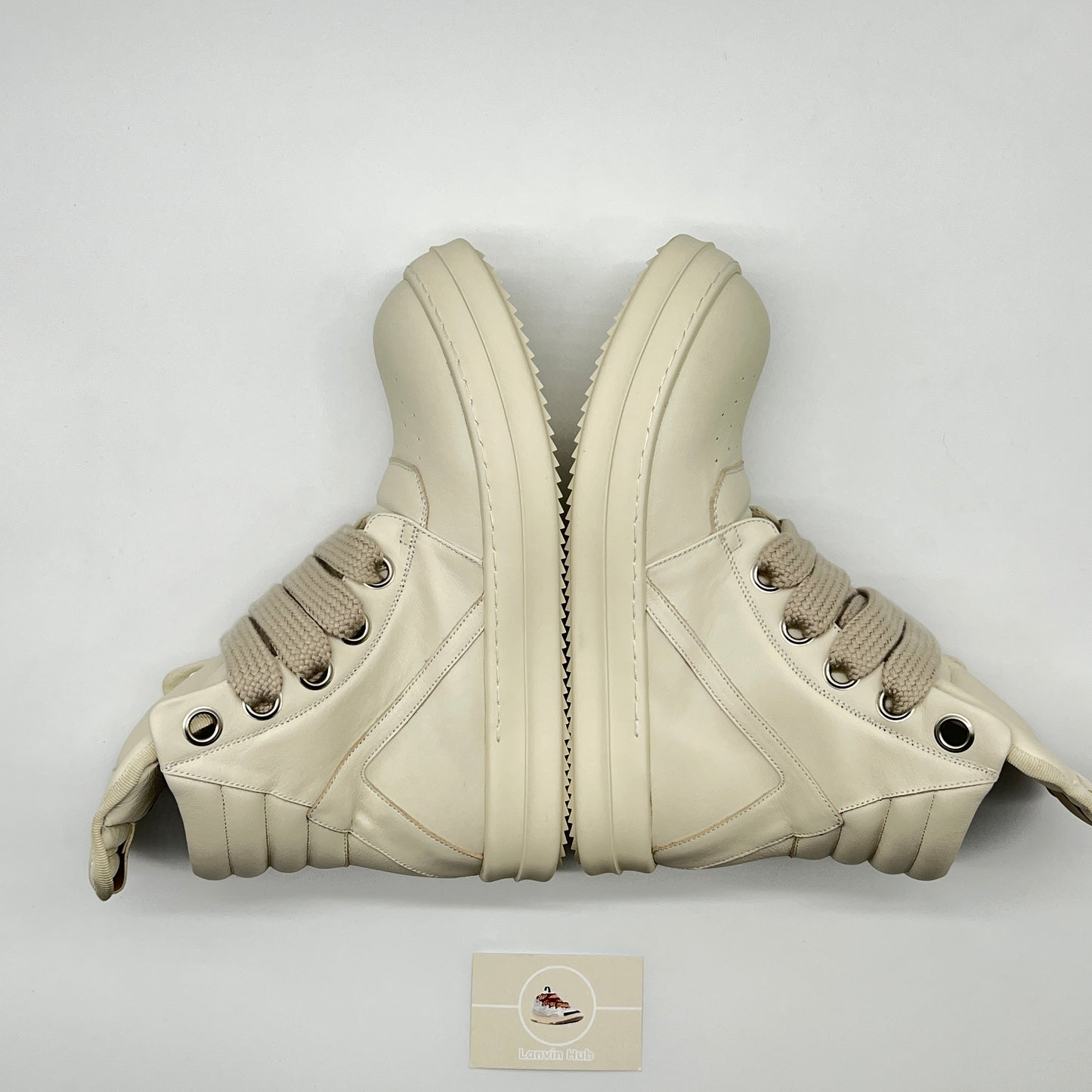 Rick Owens Geobaskets White Jumbo Lace