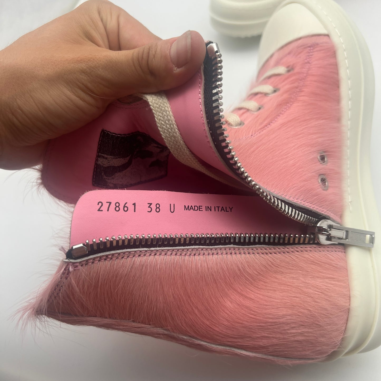Rick Owens Ramones Pony Hair Pink