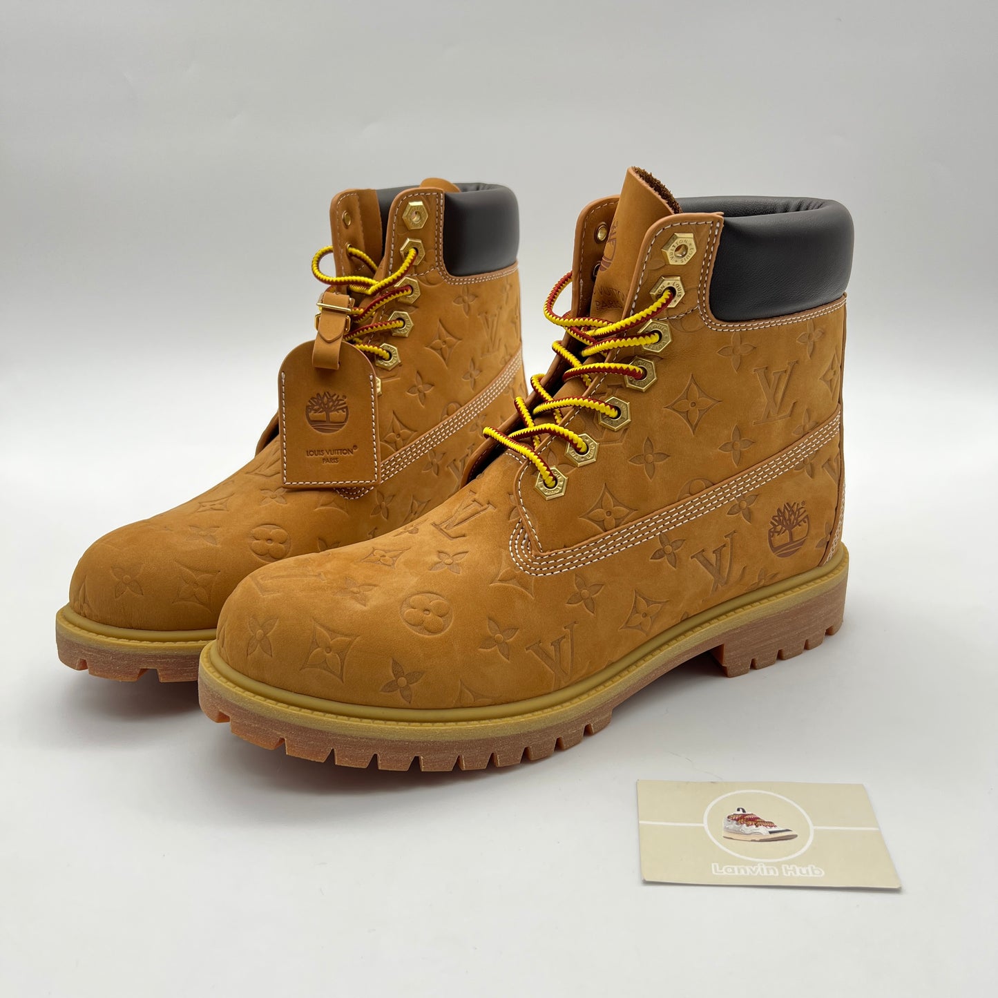 LV x Timberland Beige Ankle Boots