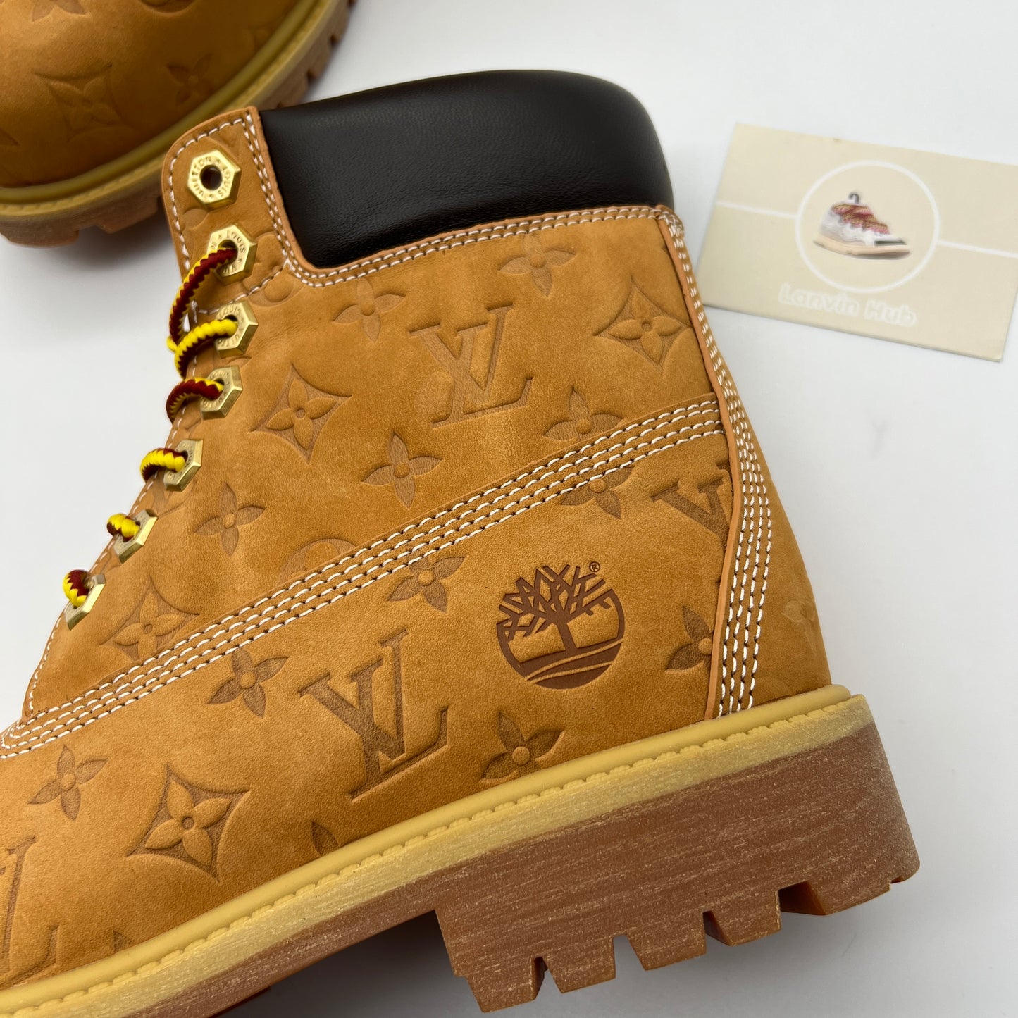 LV x Timberland Beige Ankle Boots
