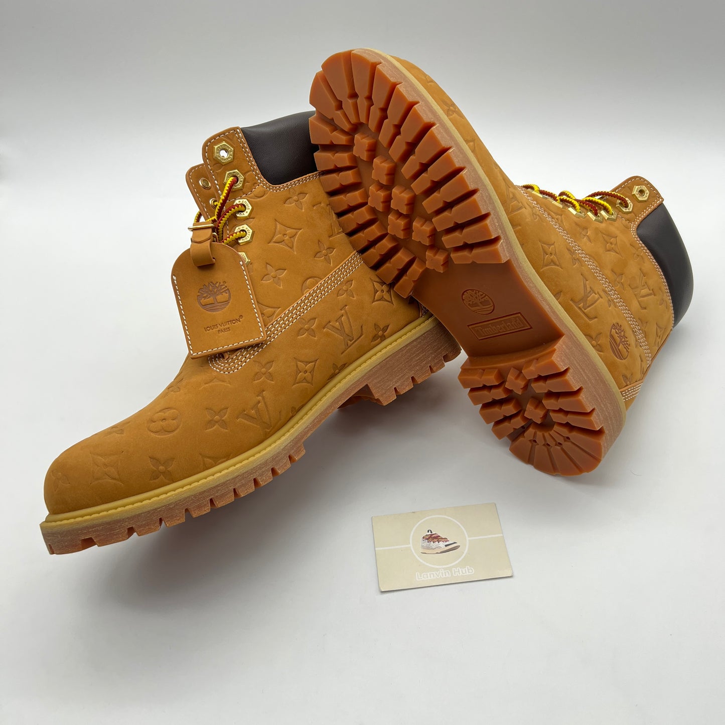 LV x Timberland Beige Ankle Boots