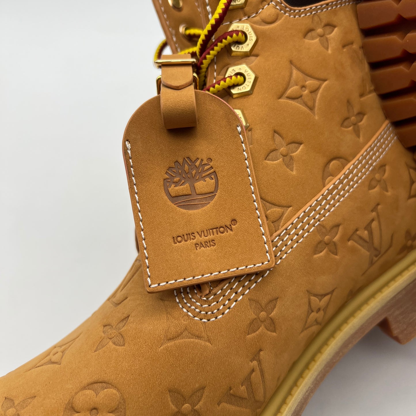 LV x Timberland Beige Ankle Boots