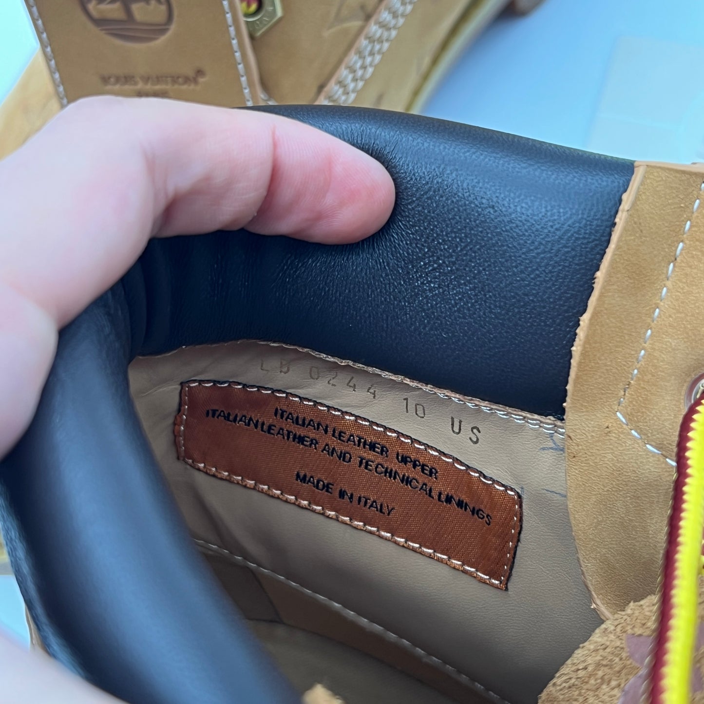 LV x Timberland Beige Ankle Boots