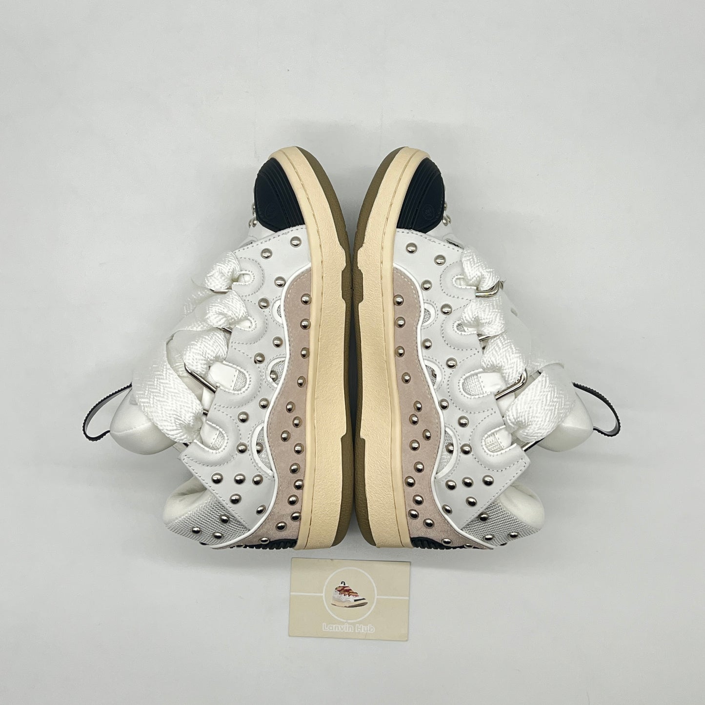 Lanvin Curb White & Black Studs
