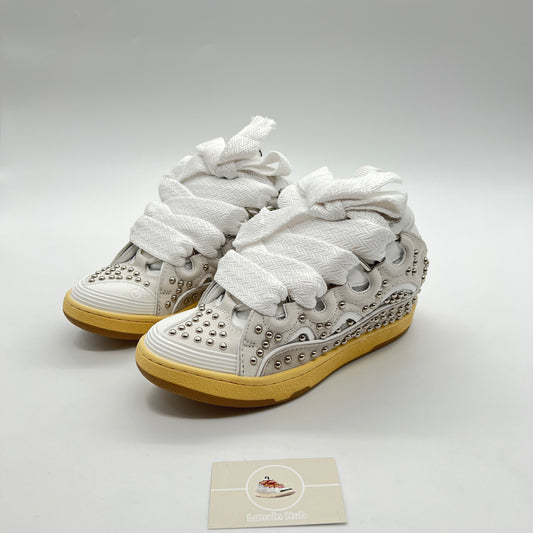 Lanvin Curb White Studs