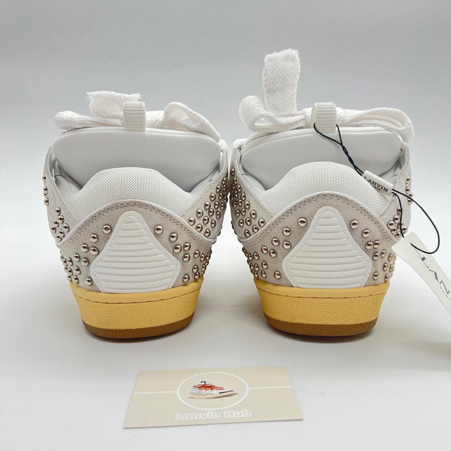 Lanvin Curb White Studs
