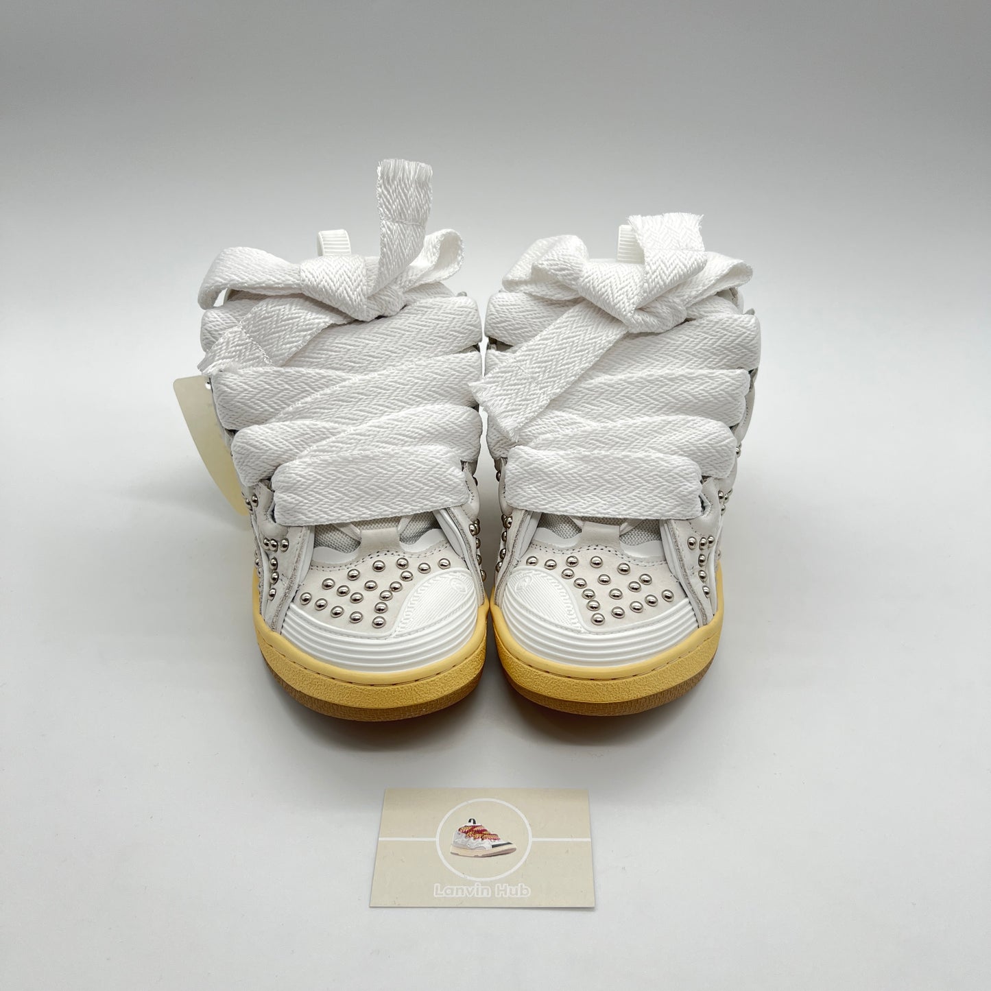 Lanvin Curb White Studs