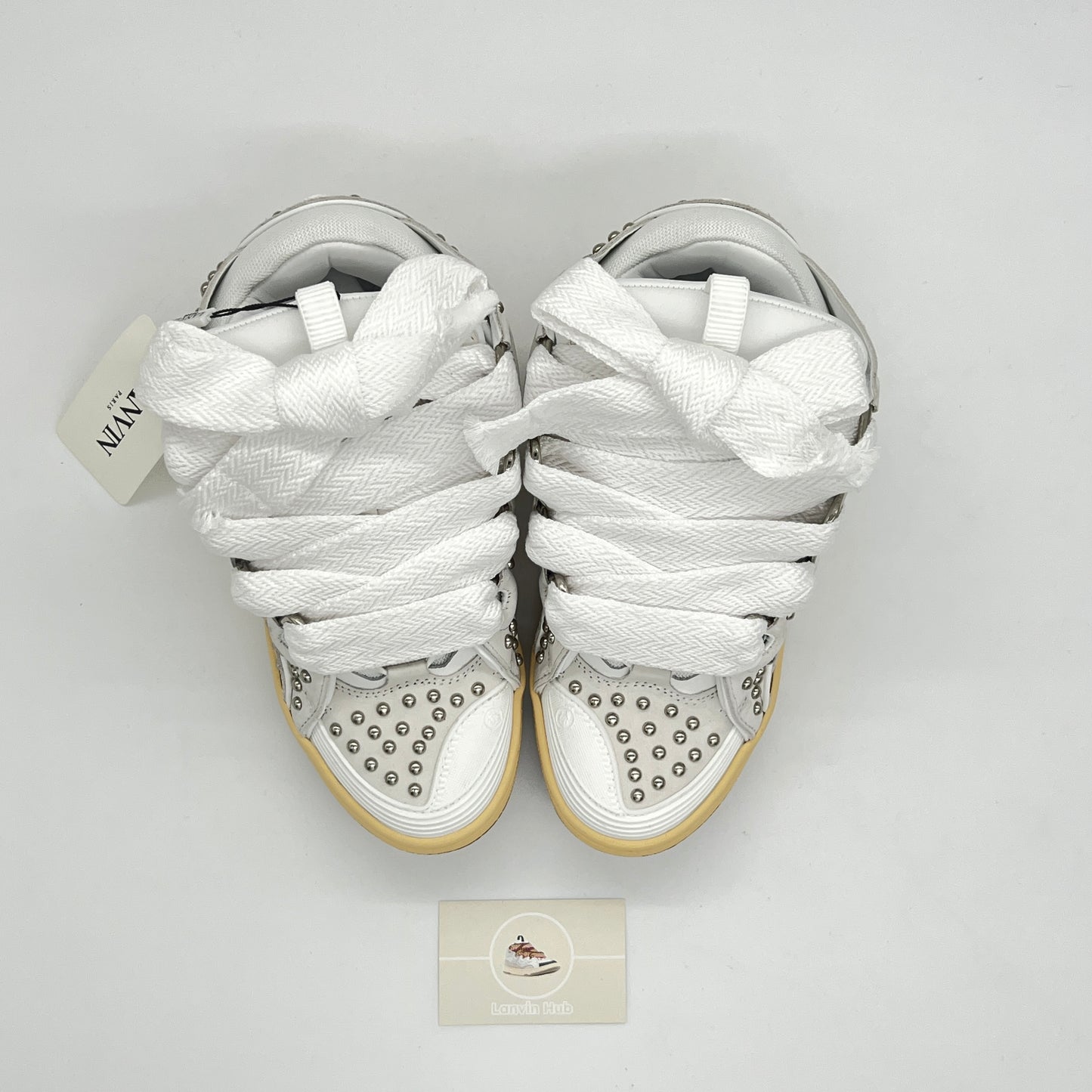 Lanvin Curb White Studs