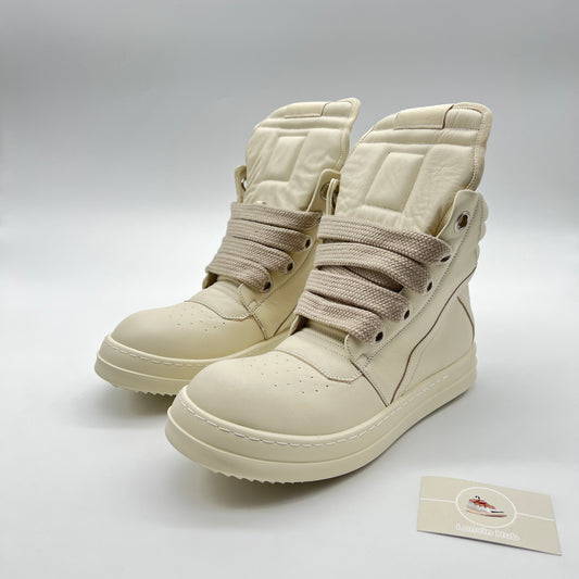 Rick Owens Geobaskets White Jumbo Lace