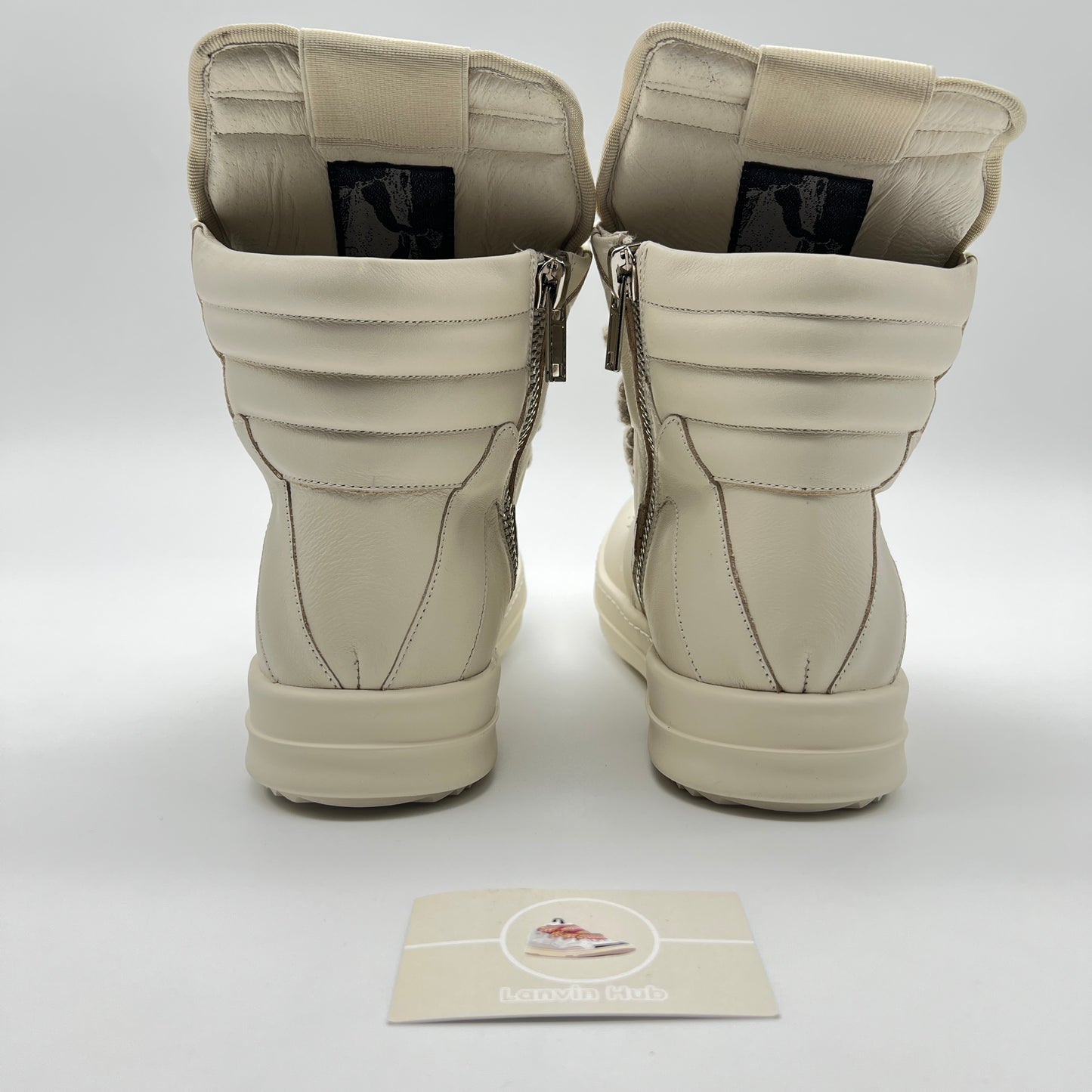 Rick Owens Geobaskets White Jumbo Lace