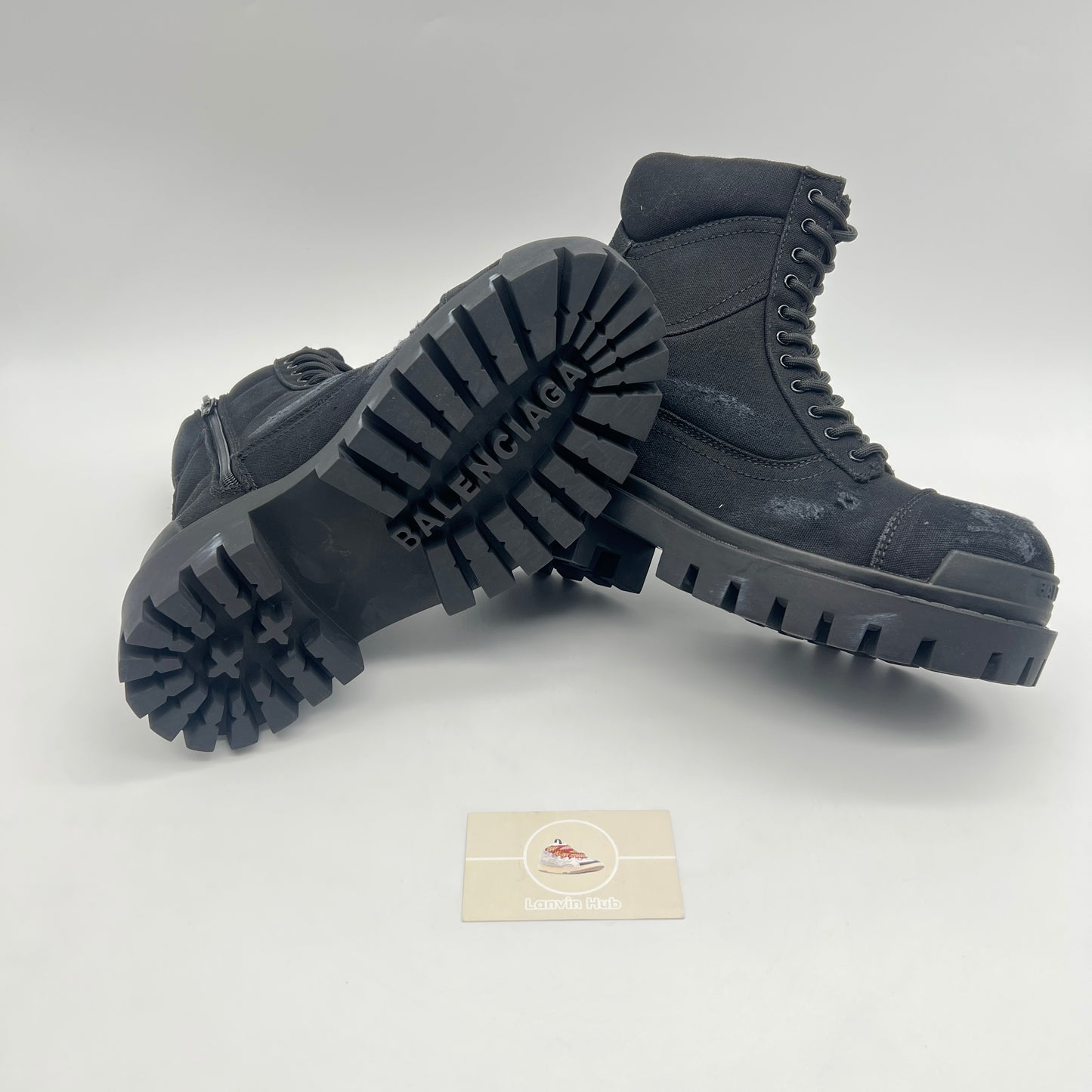 Balenciaga Combat Strike Boots Black