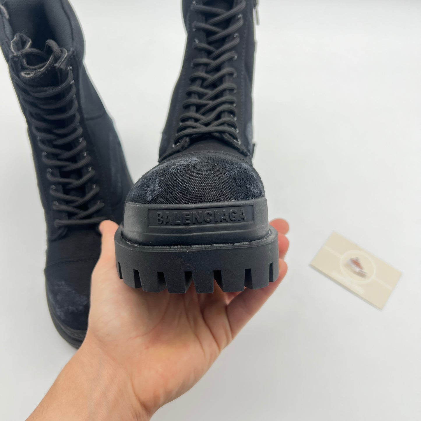 Balenciaga Combat Strike Boots Black
