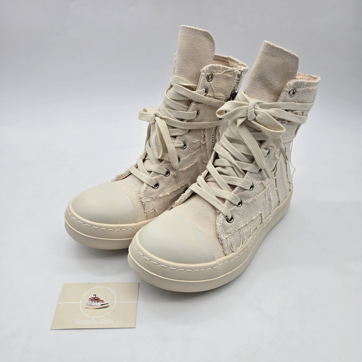 Rick Owens Slashed White