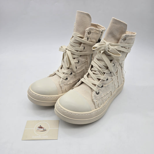 Rick Owens Slashed White