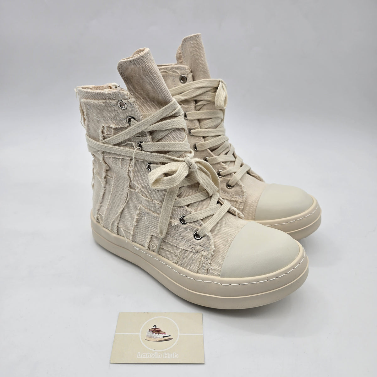 Rick Owens Slashed White