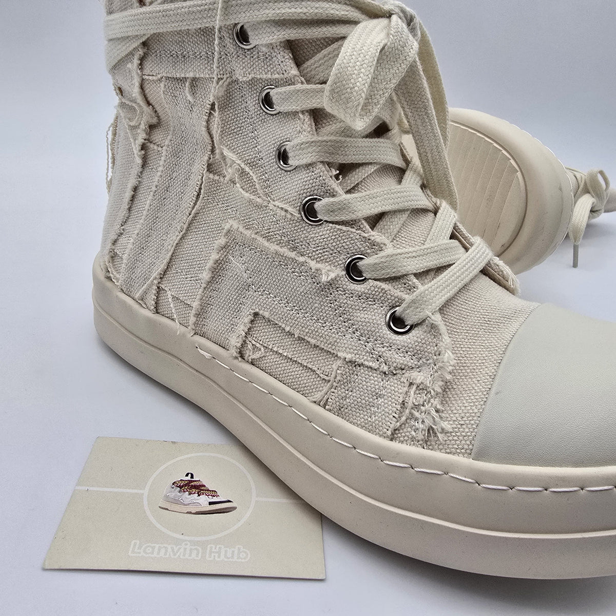 Rick Owens Slashed White