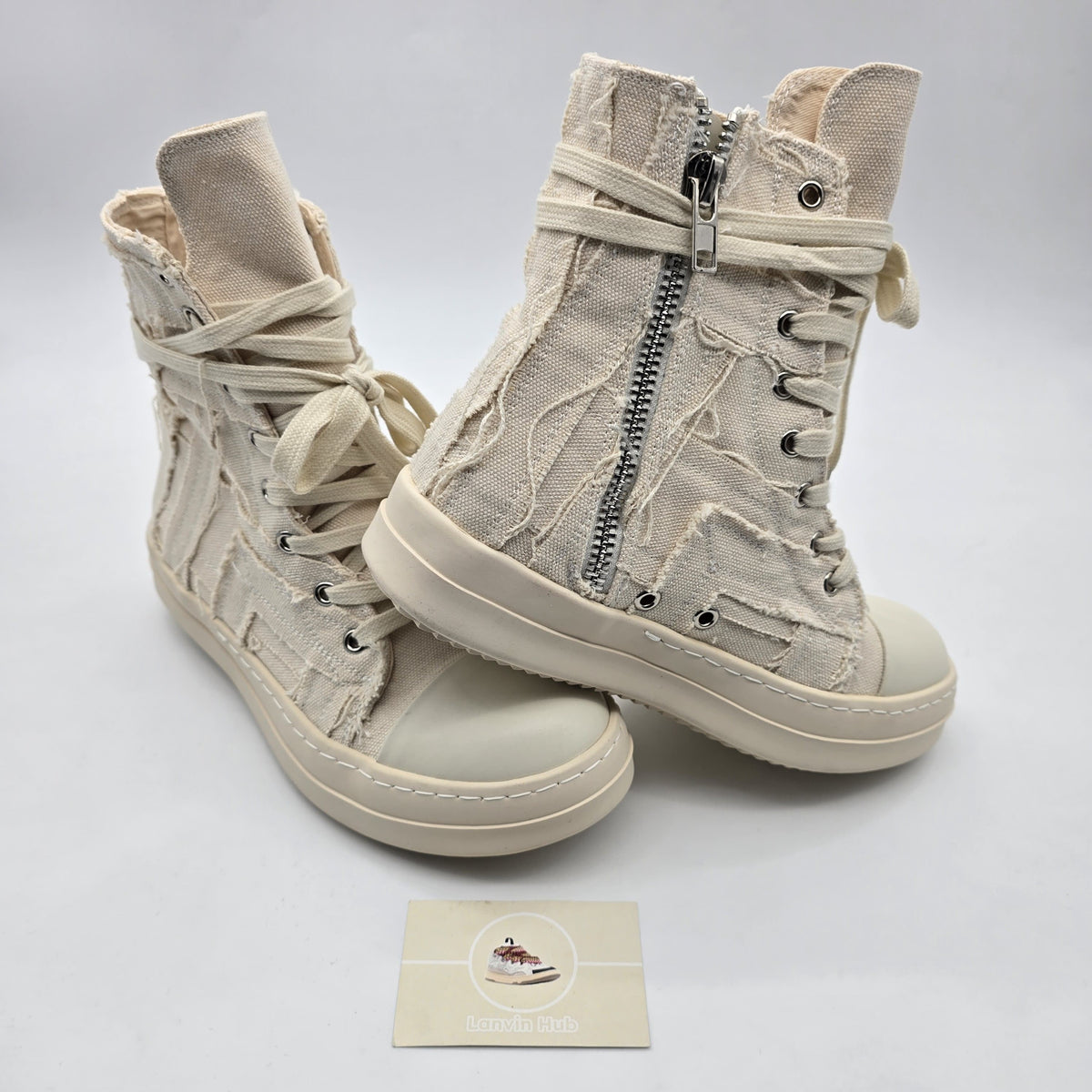 Rick Owens Slashed White