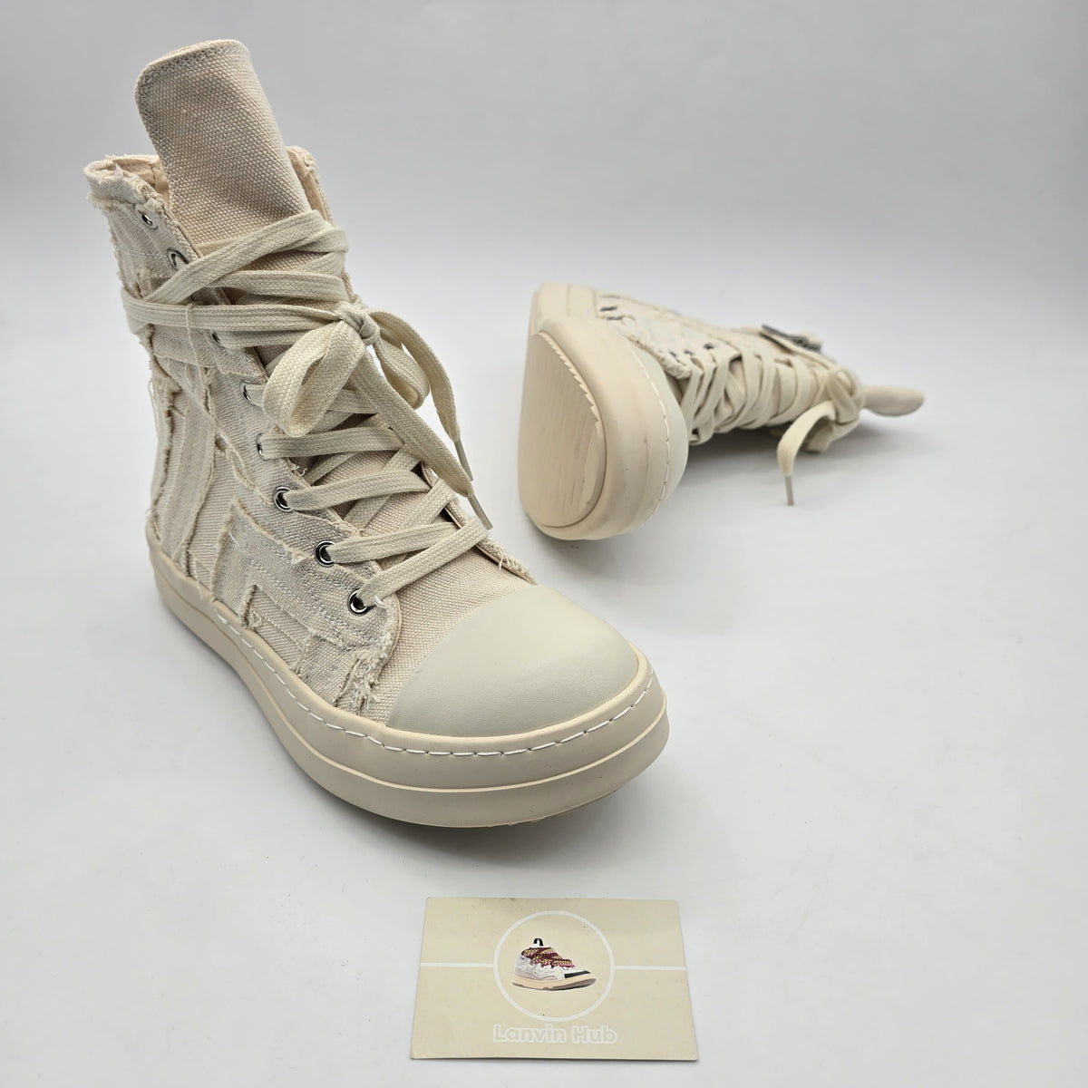 Rick Owens Slashed White