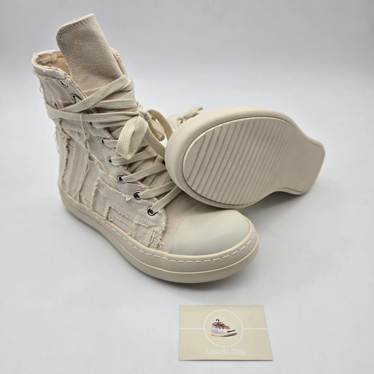 Rick Owens Slashed White
