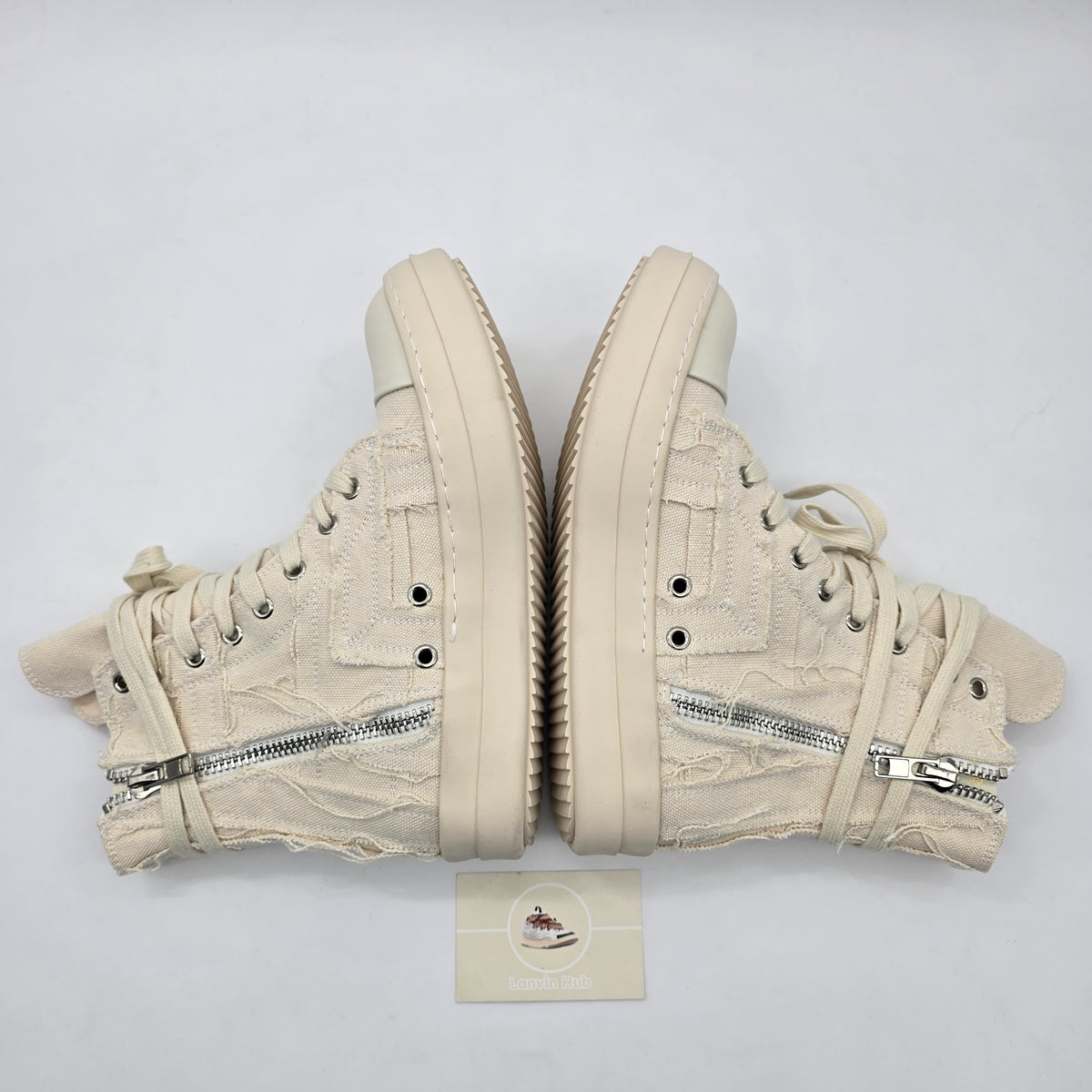 Rick Owens Slashed White